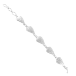 Pure silver hammered bracelet for women